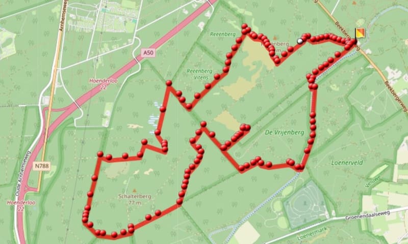 Gewijzigde wandelroute Hoeve Delle Gewijzigde wandelroute Hoeve Delle