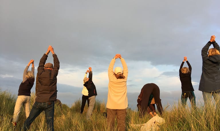 Deelnemers van de Meditatie wandeling Zwanenwater