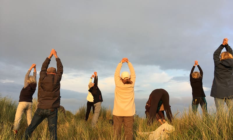 Deelnemers van de Meditatie wandeling Zwanenwater
