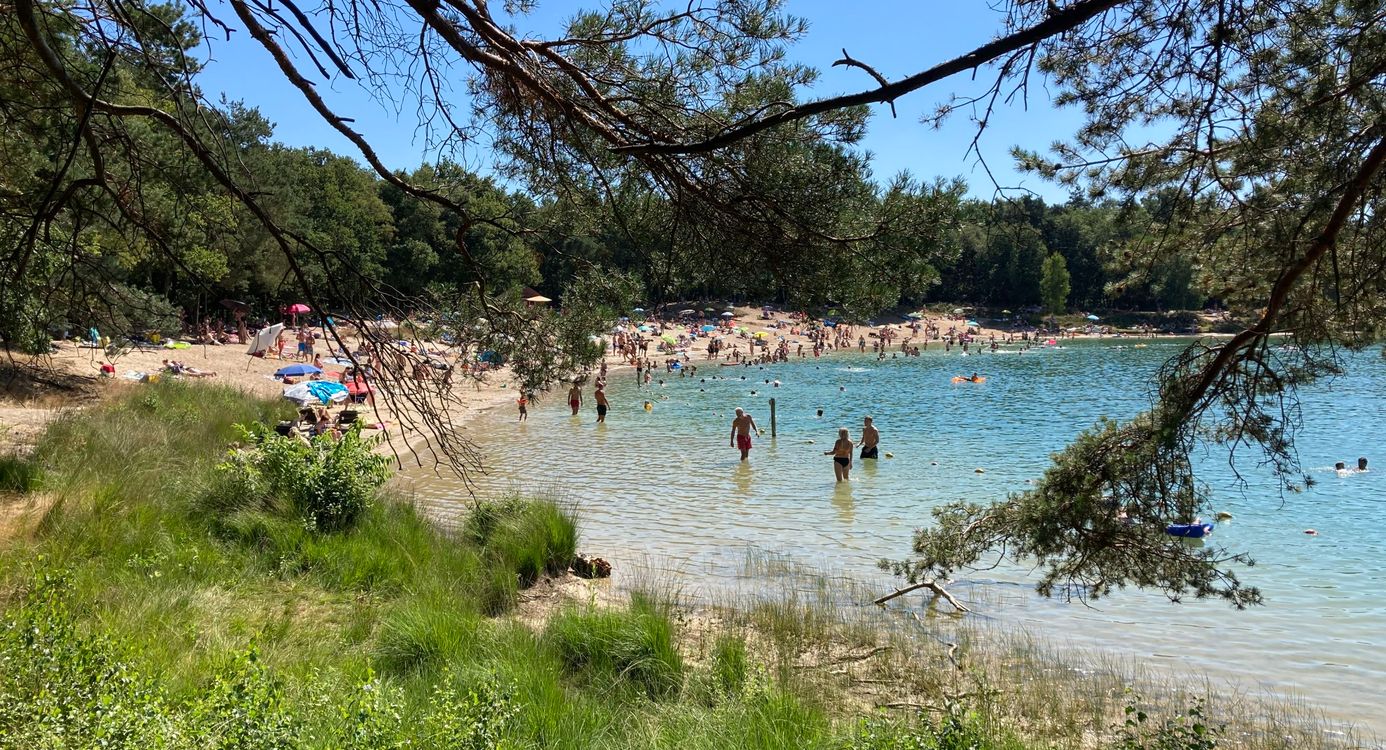 Het Blauwe Meer Zwemplas Blauwe Meer met bomen