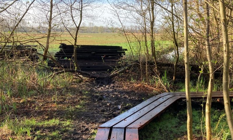 Nieuw vlonderpad Laarzenpad Naardermeer