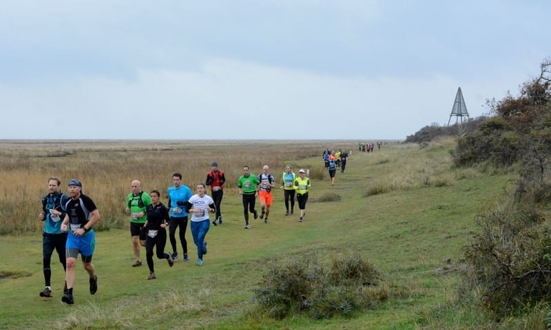 Hardlopers tijdens event op Schiermonnikoog