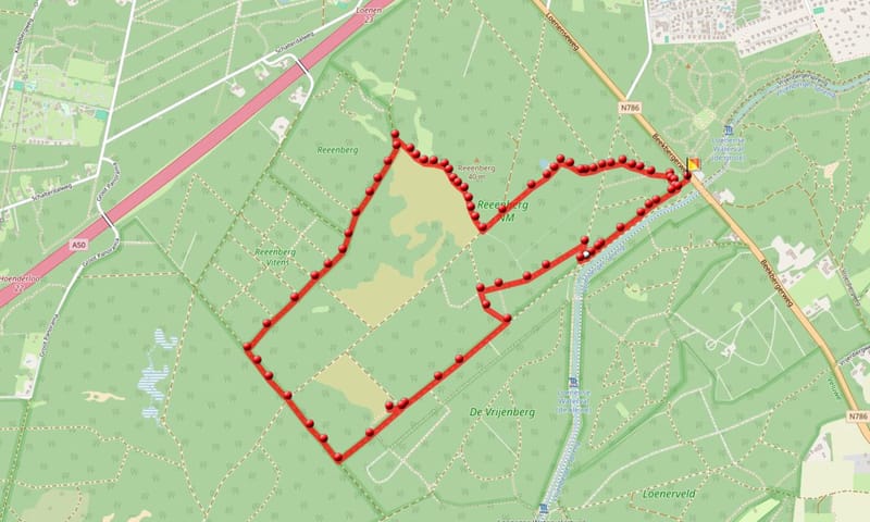 Gewijzigde wandelroute Reeenberg