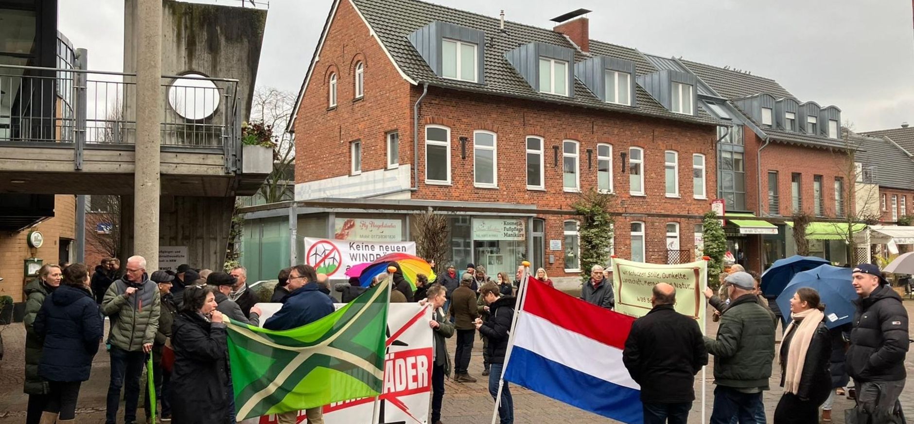 vredig protest Duitse windmolens