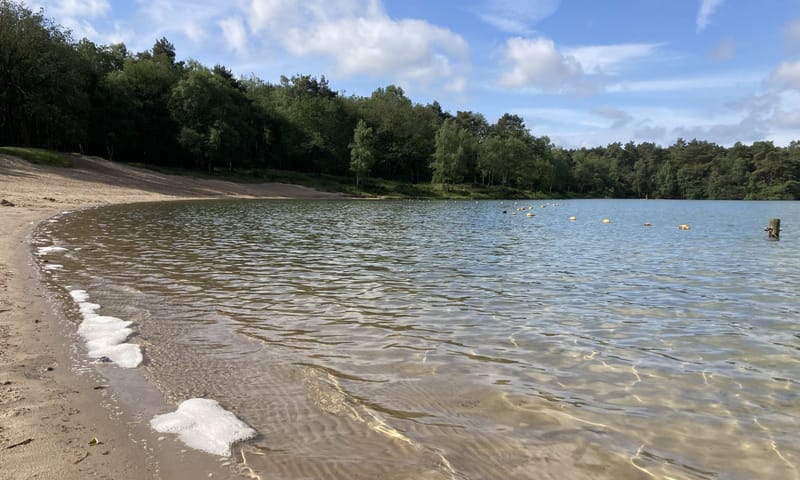 Blauwe Meer en het strand Blauwe Meer en het strand