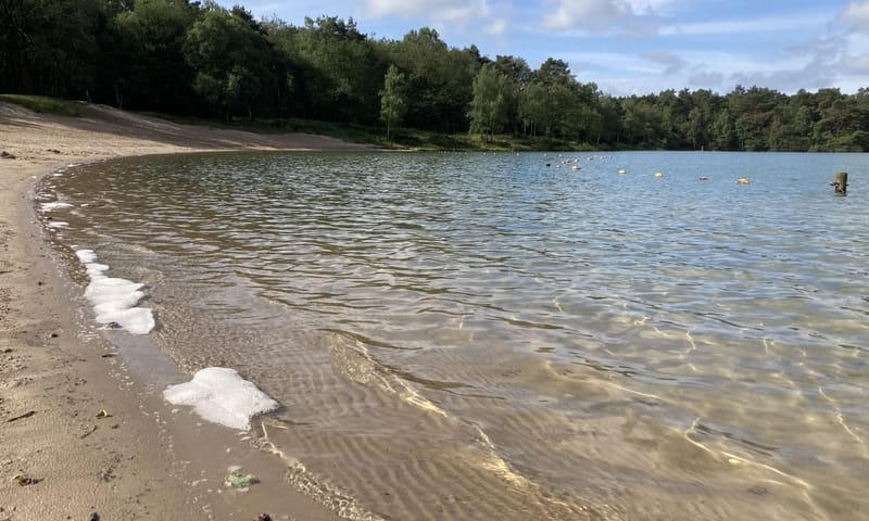 Blauwe Meer en het strand Blauwe Meer en het strand