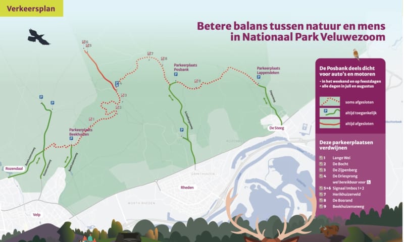 Kaartje afsluitingen per 1 juli 2024