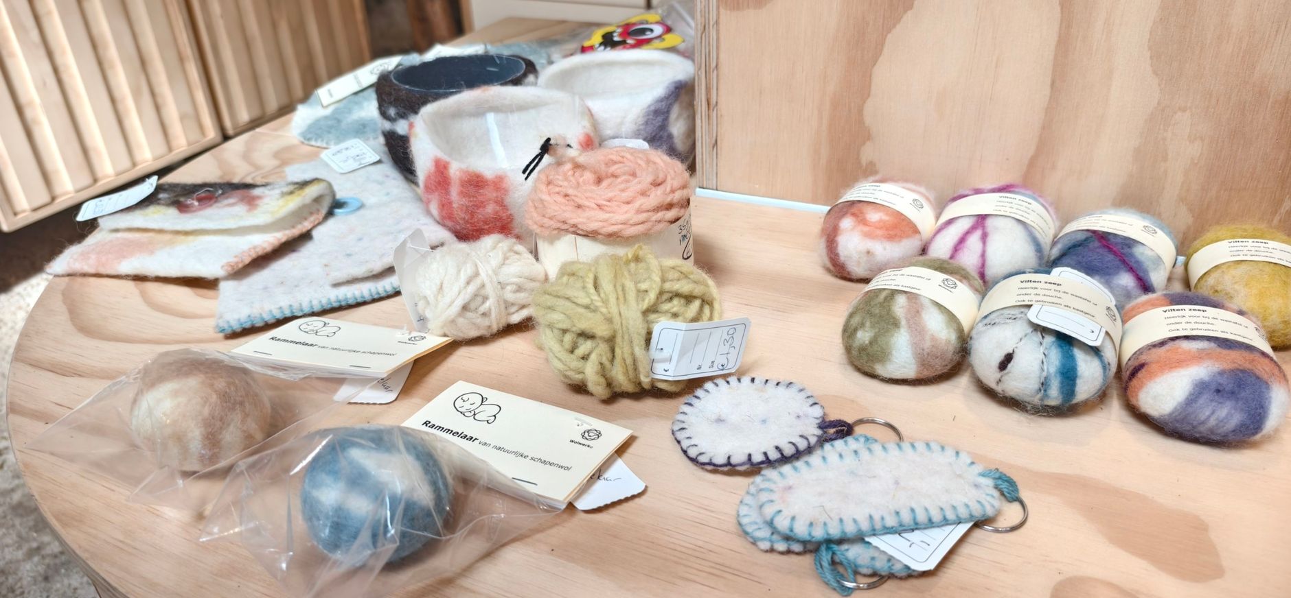 Producten van wol Belevenisboerderij Schieveen