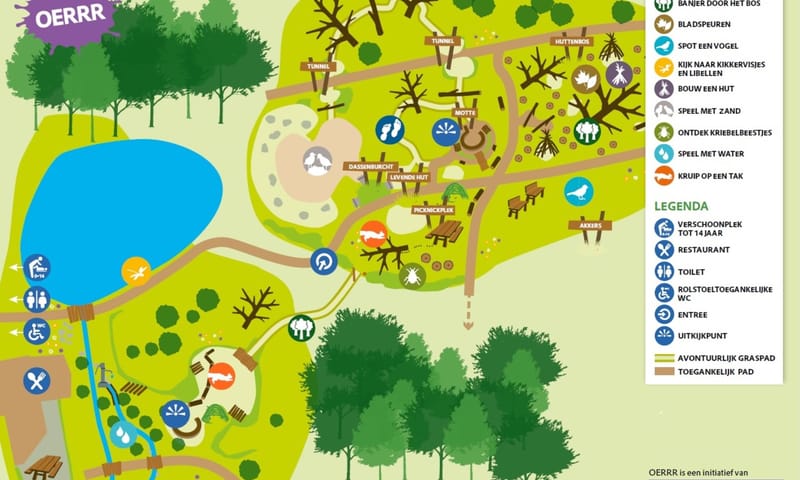plattegrond speelnatuur van OERRR Bergherbos