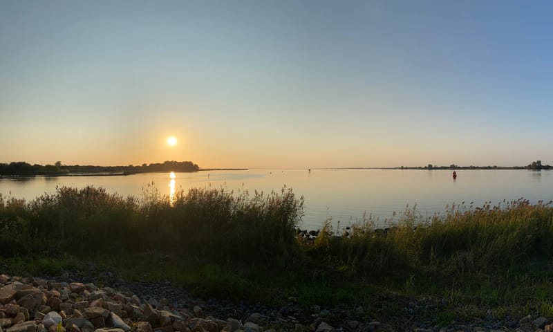 Uitzicht over Spui en Haringvliet