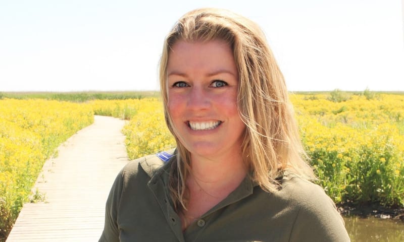 Elsa Pater op Marker Wadden