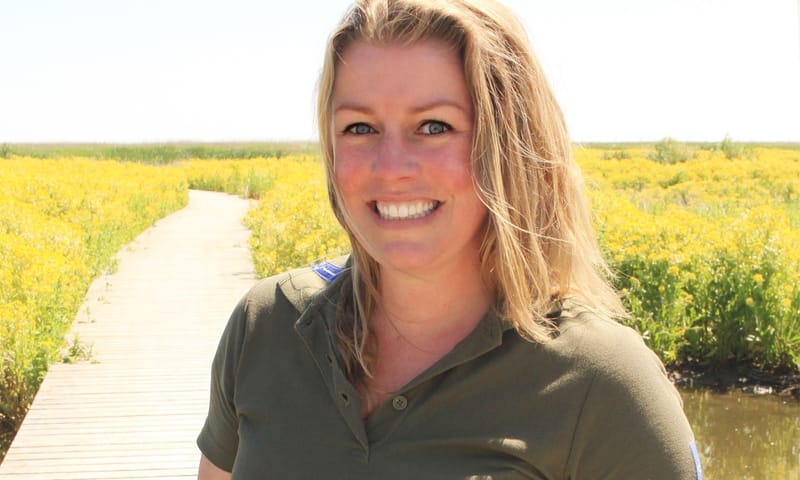 Elsa Pater op Marker Wadden