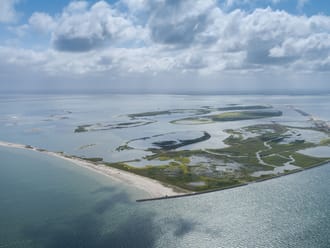 Marker Wadden vanuit de lucht 