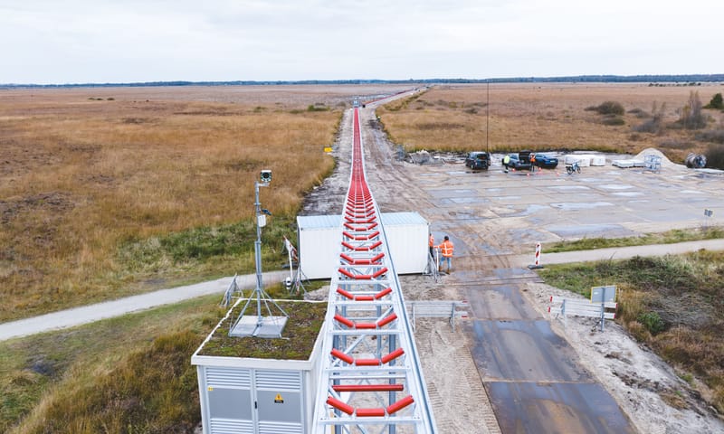 Elektrische transportband voor zand en leem