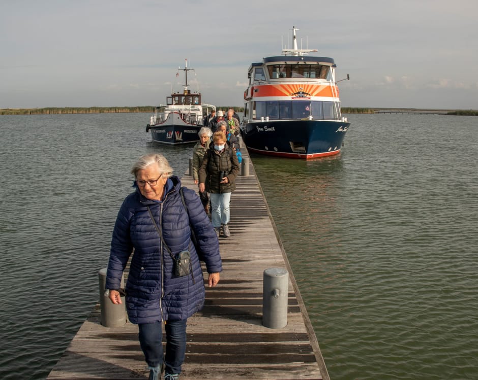 Boot naar de marker wadden