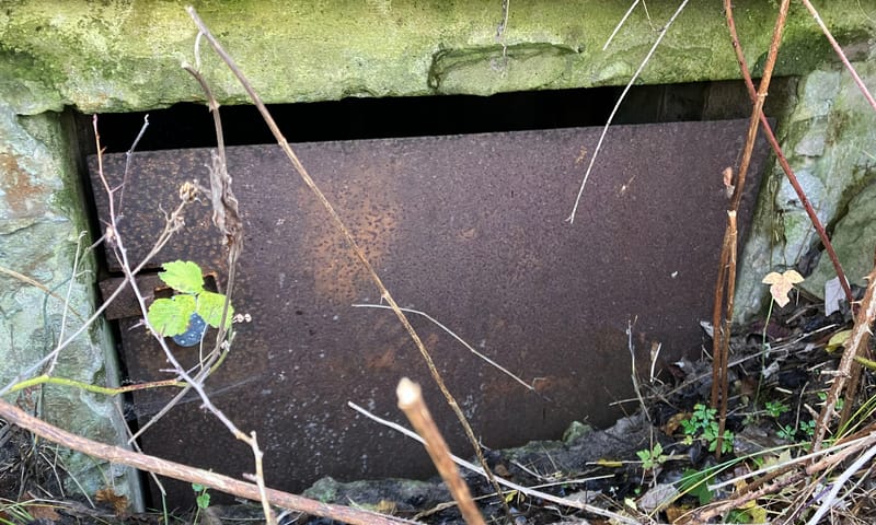 plaat voor bunker