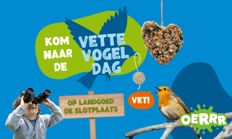 Illustratie van de Vette Vogel Dag op Landgoed De Slotplaats