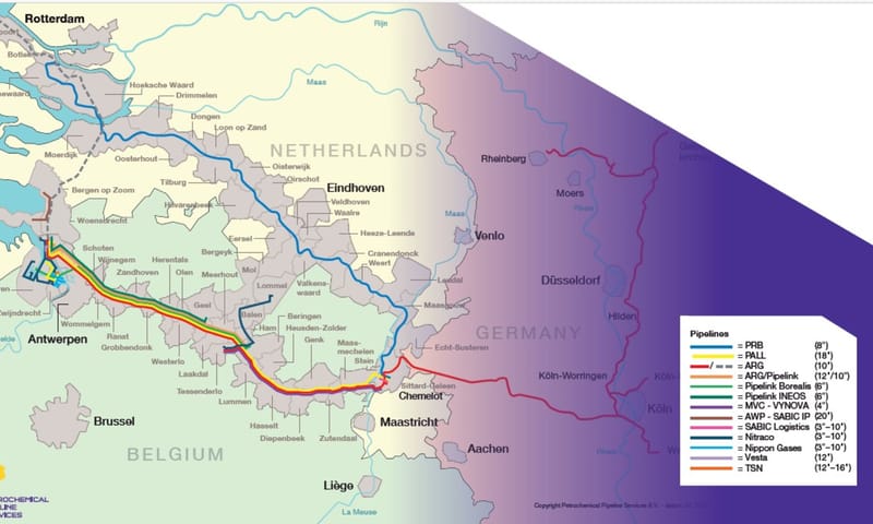 Volledig tracé PPS-leiding