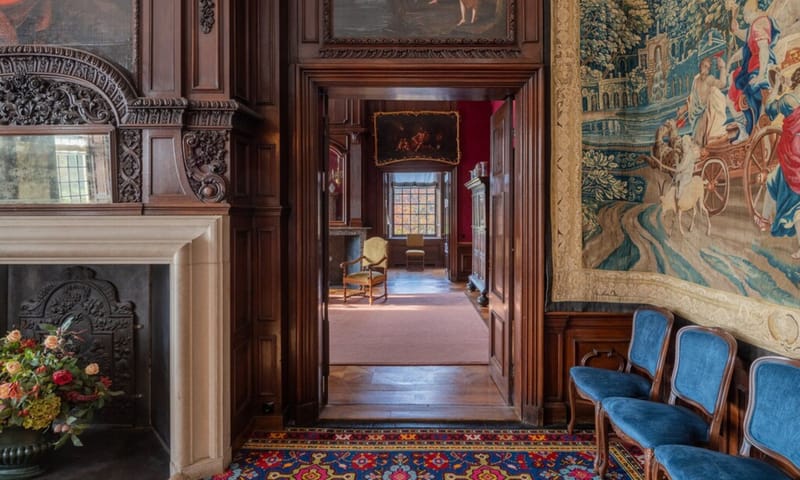 Zichtlijnen in kasteel enfilade Zichtlijnen in kasteel enfilade