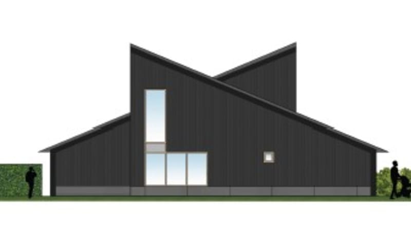Noordgevel horecagebouw De Onlanderij