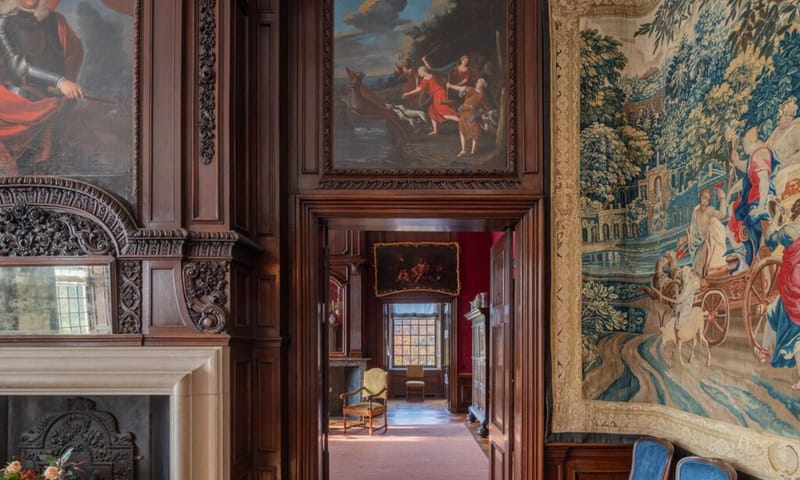 Zichtlijnen in kasteel enfilade Zichtlijnen in kasteel enfilade