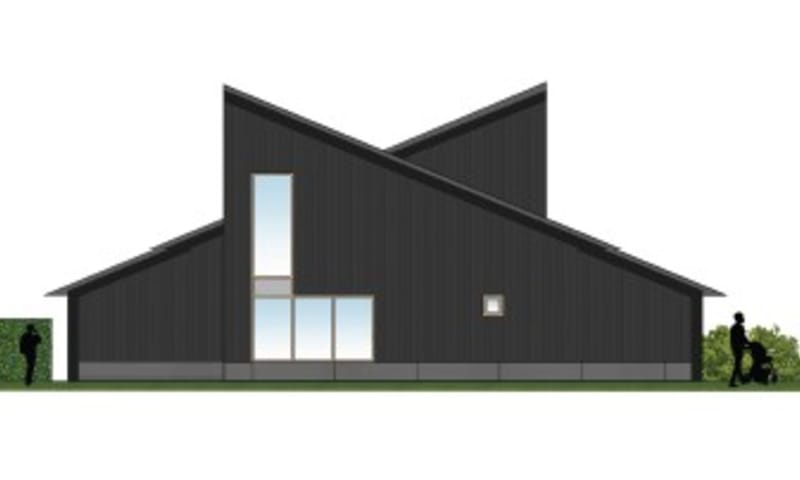 Noordgevel horecagebouw De Onlanderij