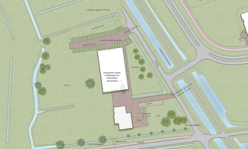 Schets totale erfinrichting De Onlanderij