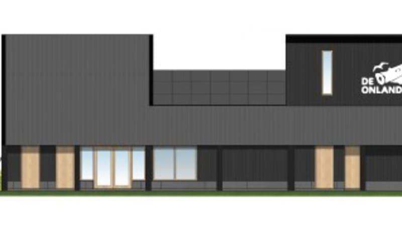 Westgevel horecagebouw De Onlanderij