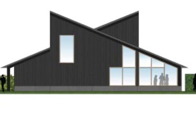 Zuidgevel horecagebouw De Onlanderij