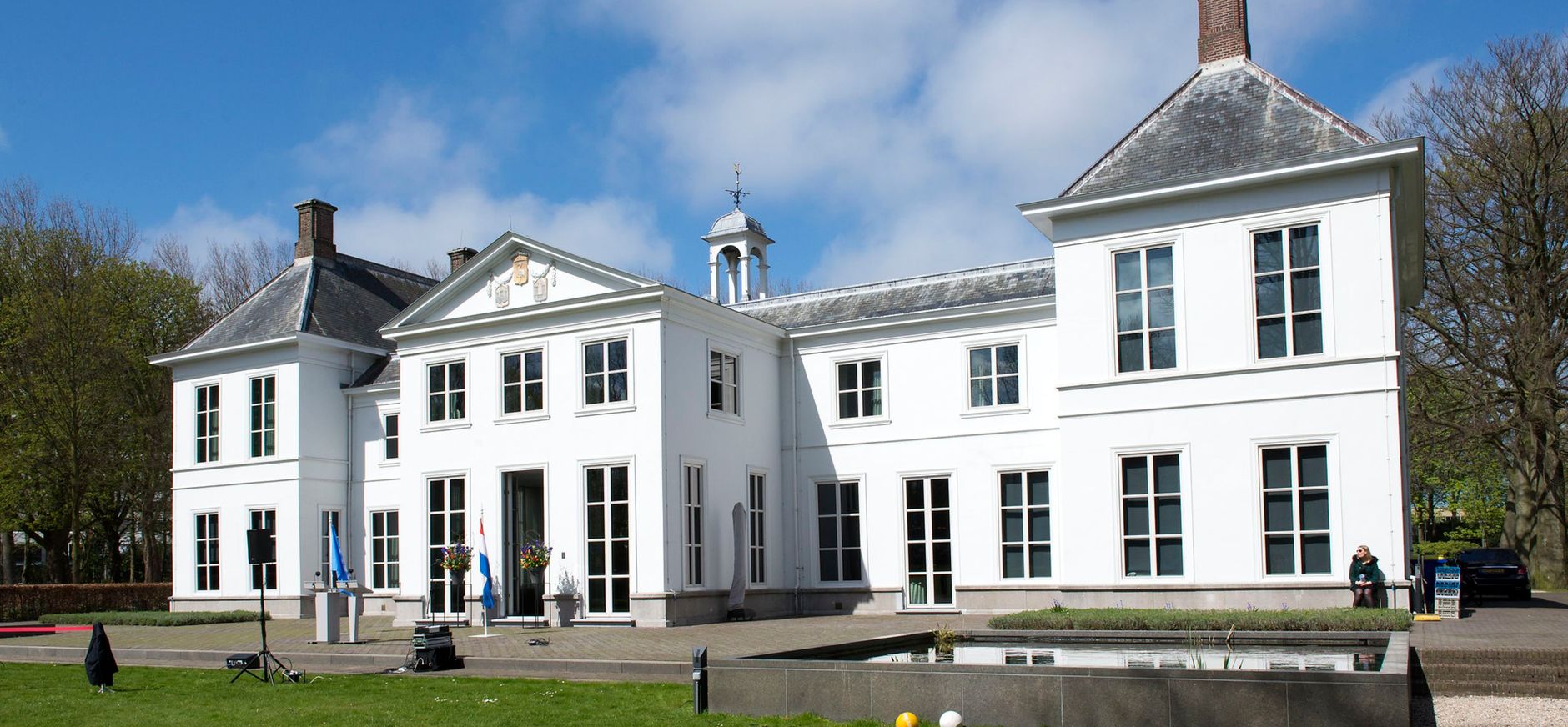 Vooraangezicht van het Catshuis in Den haag