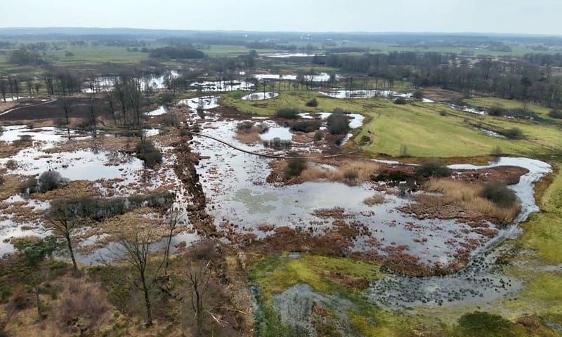 Luchtfoto Empese en Tondense Heide met vlonderpad Luchtfoto Empese en Tondense Heide met vlonderpad