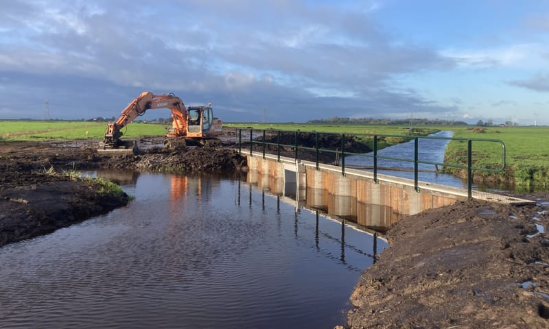 Graafmachine in Barsbekerbinnenpolder
