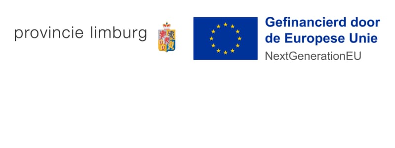 Logo's provincie Limburg en NextGenerationEU