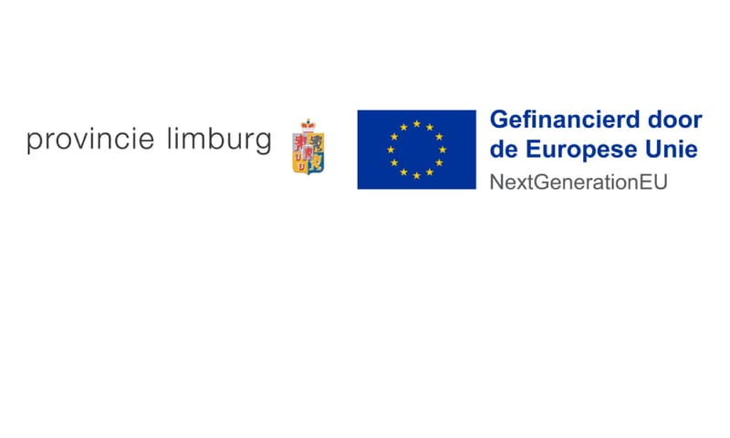 Logo's provincie Limburg en NextGenerationEU