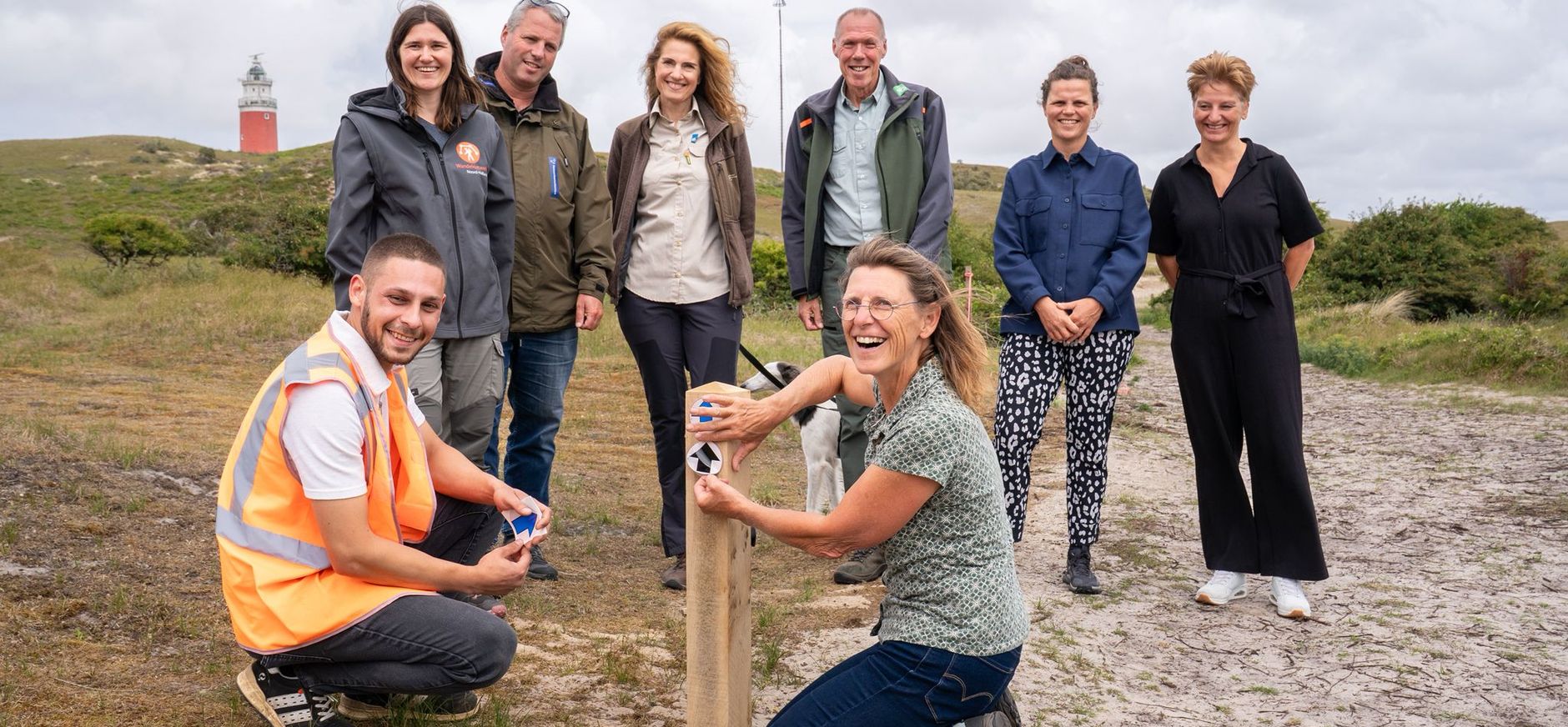 Start wandelnetwerk Texel opening wandel markering