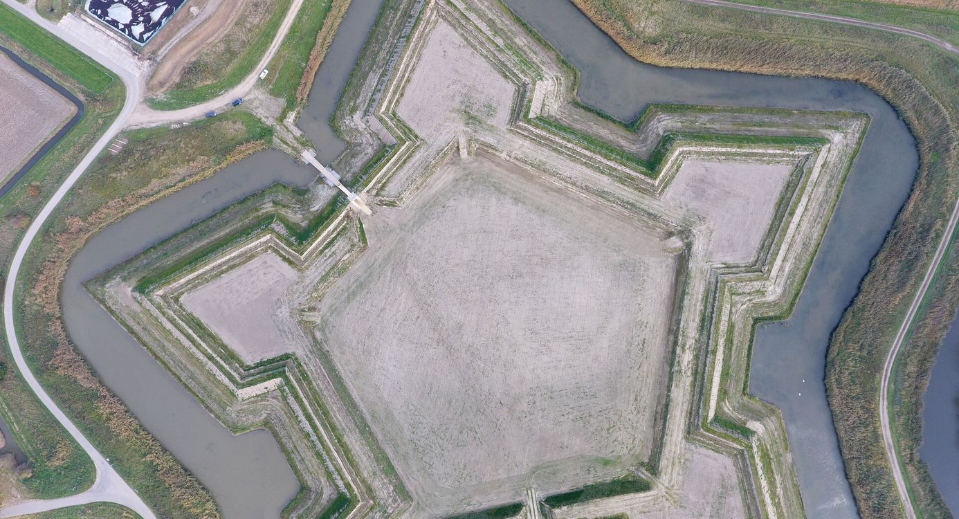 Luchtfoto van Fort Henricus