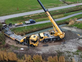 Uitkijktoren Hegewiersterfjield wordt geplaatst