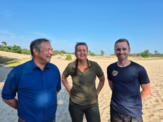 vlnr Jan Dirksen, Inge Groeneveld en Niek van Bekhoven