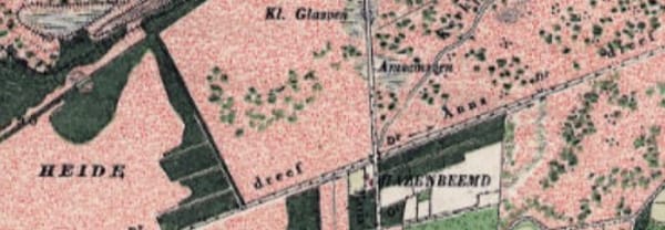 kaartje met de 4 rechte lanen