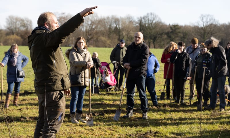 Aanplant bos Hackfort met gift Batenburg