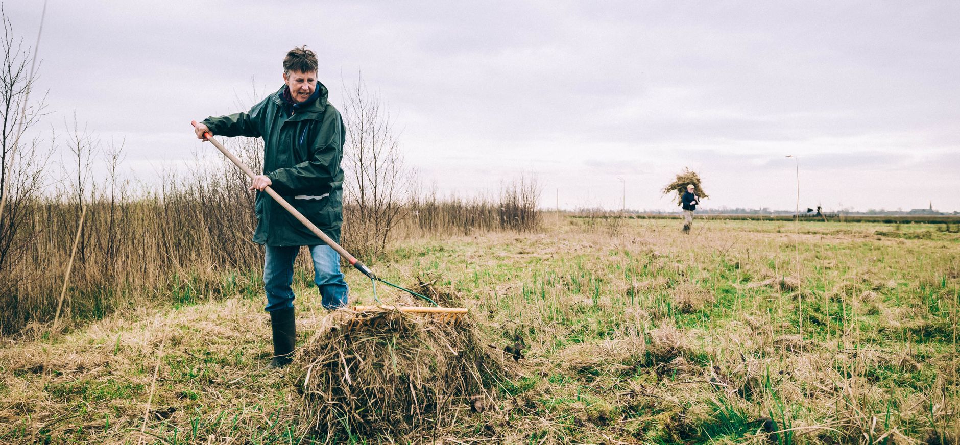 Vrijwillige beheerder tijdens werkzaamheden Vrijwillige beheerder