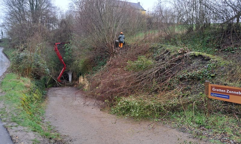werkzaamheden ingang Zonneberg