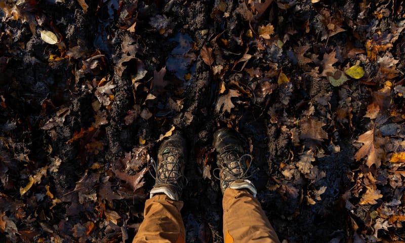 Schoenen in de blubber
