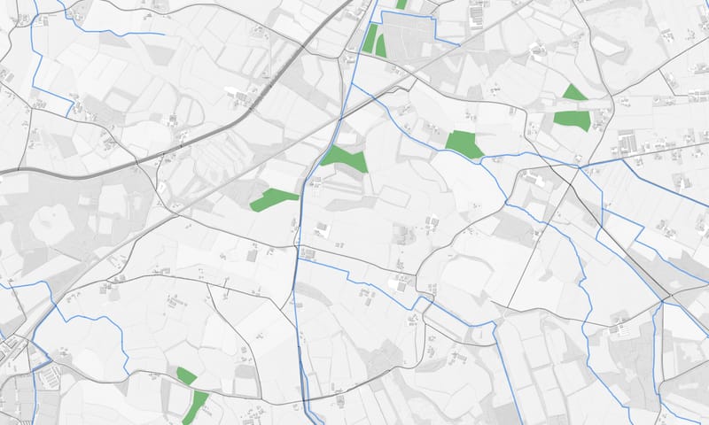 Oldenaller overzichtkaart deelgebieden werkzaamheden