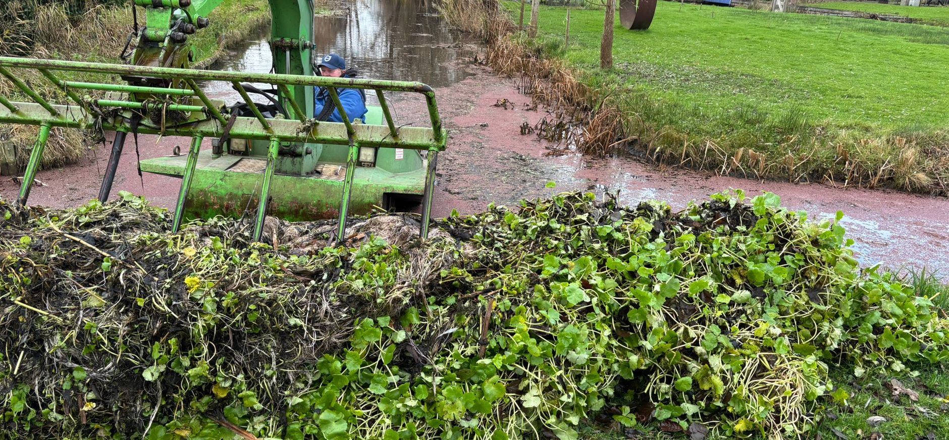 Amfibivoertuig in De Wieden