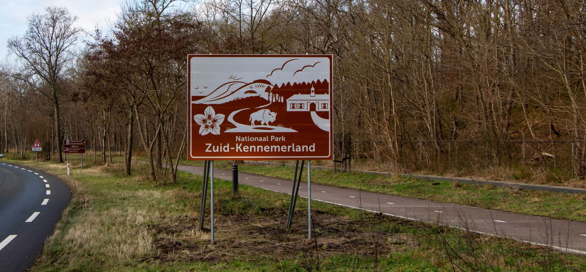 welkomstbord Nationaal Park Zuid-Kennemerland