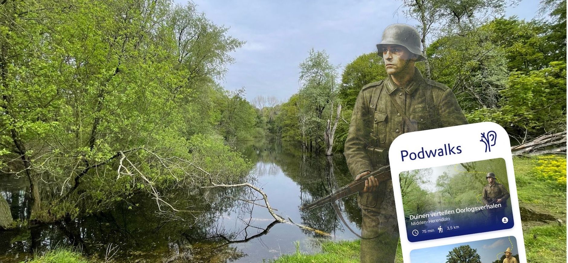 De tankgracht in Midden-Herenduin
