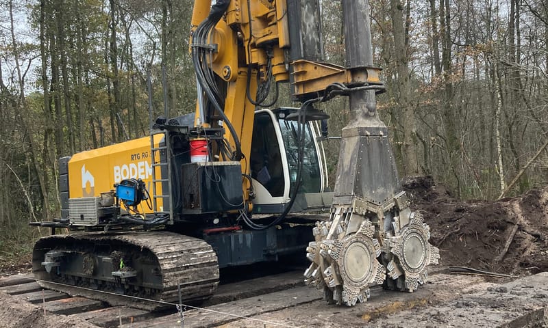 De bijzondere graafmachine Imposant gereedschap