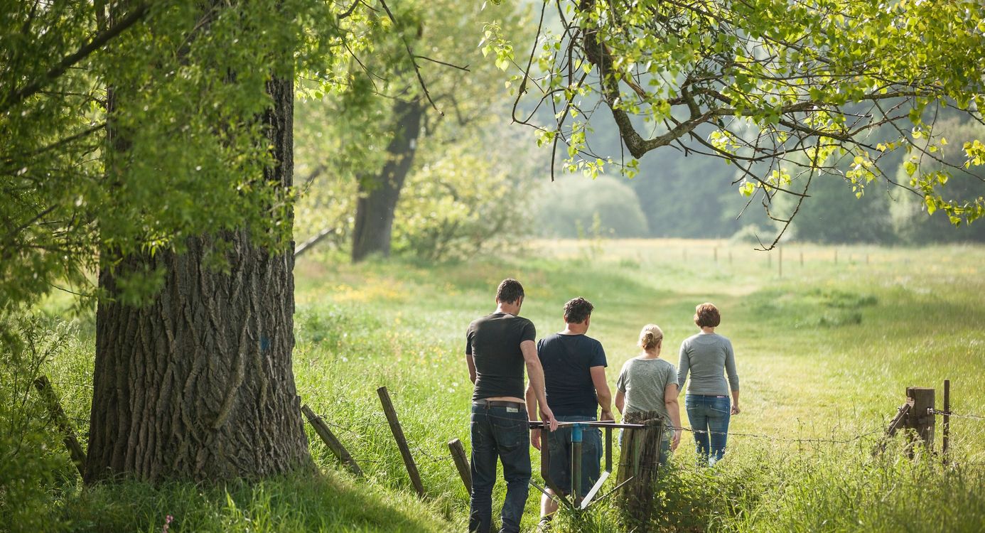 Wandelaars in het Geuldal Wandelaars in het Geuldal