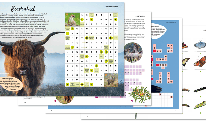 Binnenwerk Natuur Puzzelboek